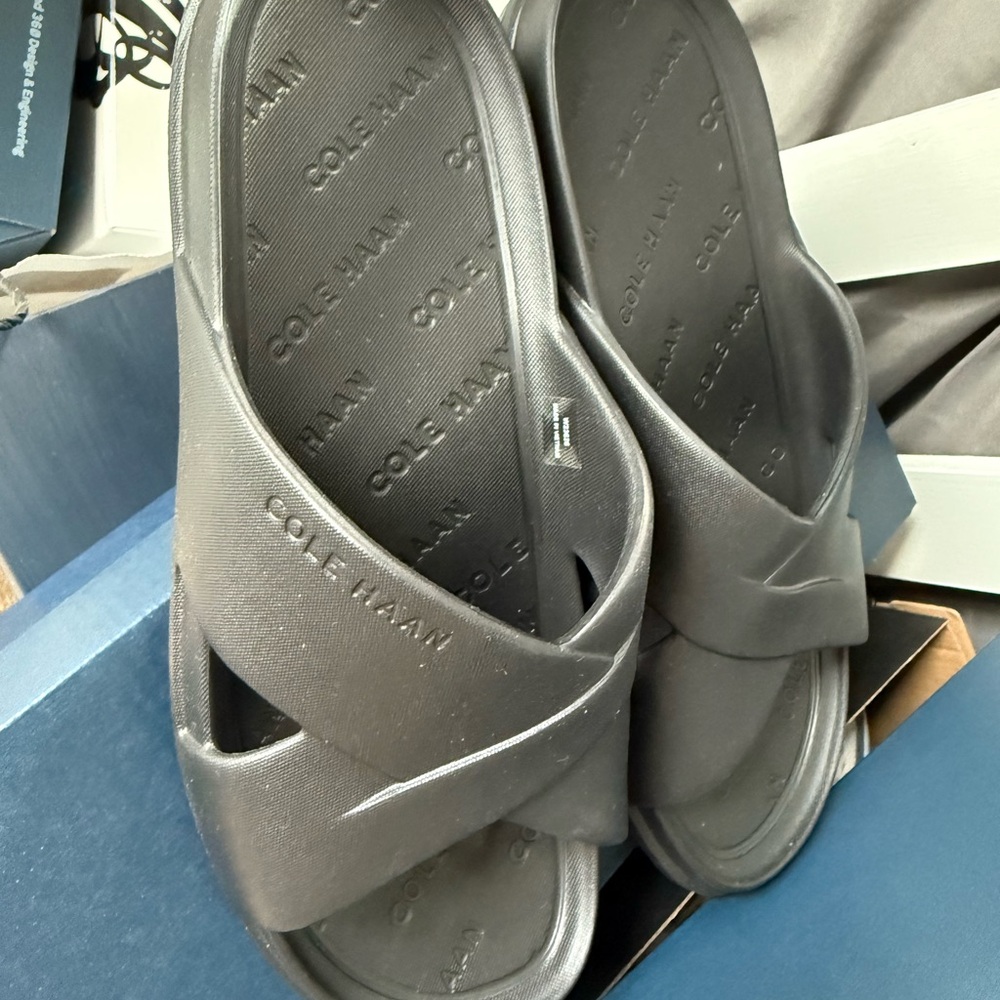 New in box Cole Haan Women’s Black Slide Sandals - Picture 4 of 4
